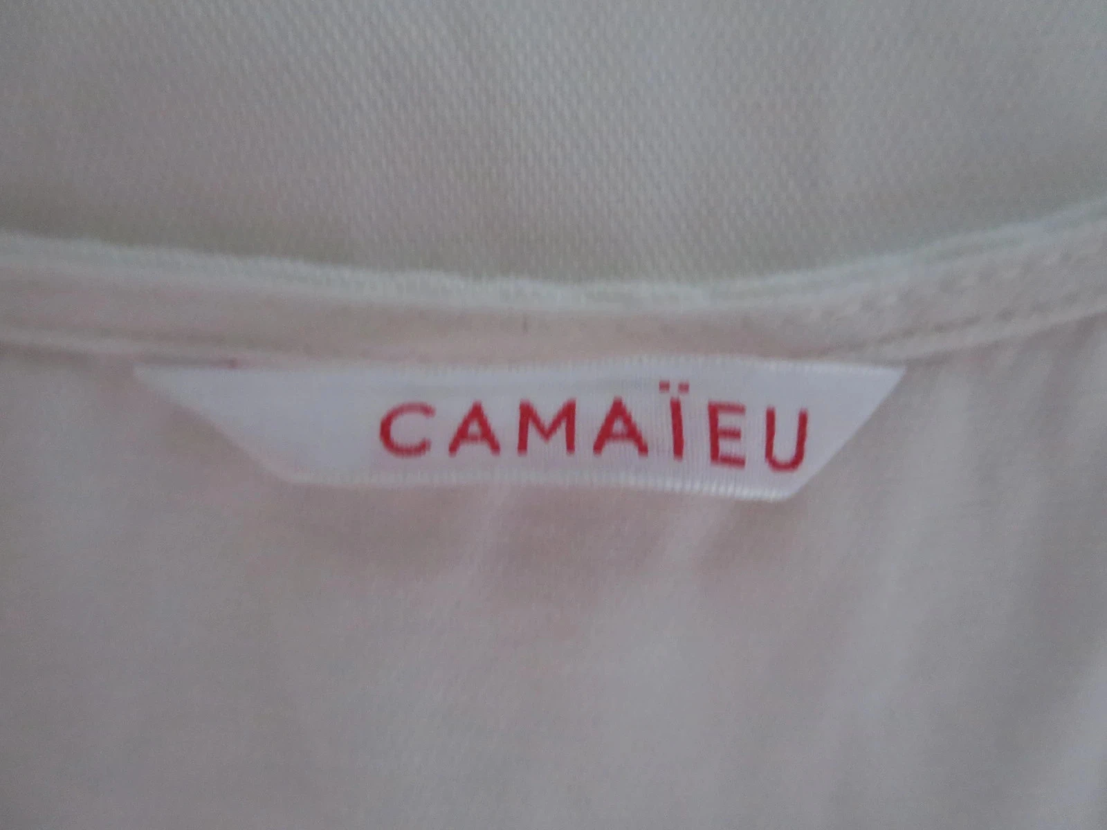 Robe blanche Camaïeu taille 38 - 76 % de lyocell – photo 3